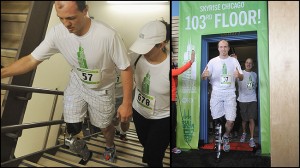bionic leg in 103 storey stair climb