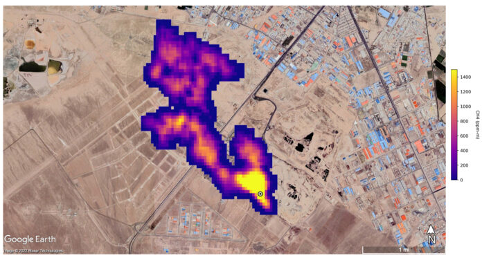 Methane plume over Iran